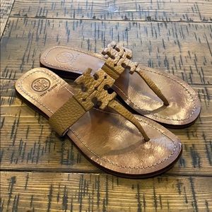 Tory Burch Tan Moore Thong Sandals 7